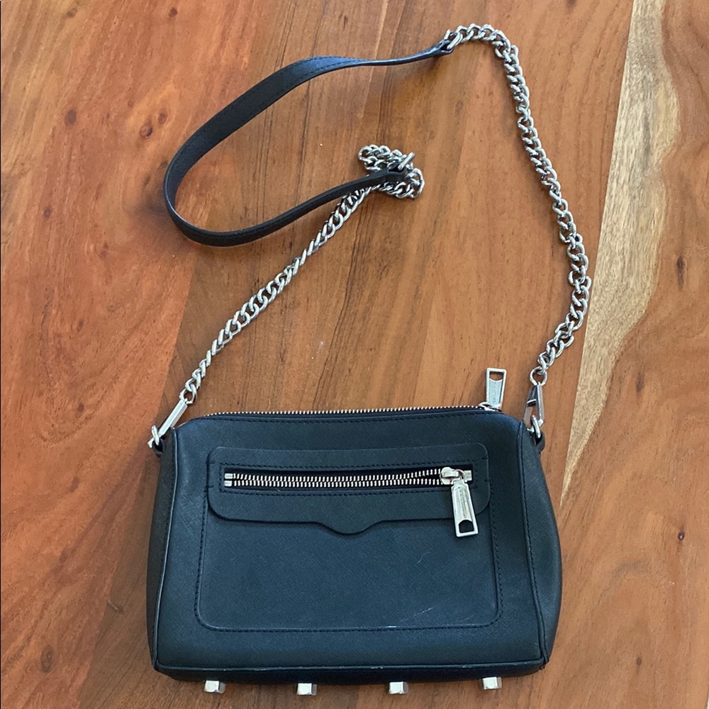 Black Leather Crossbody Bag